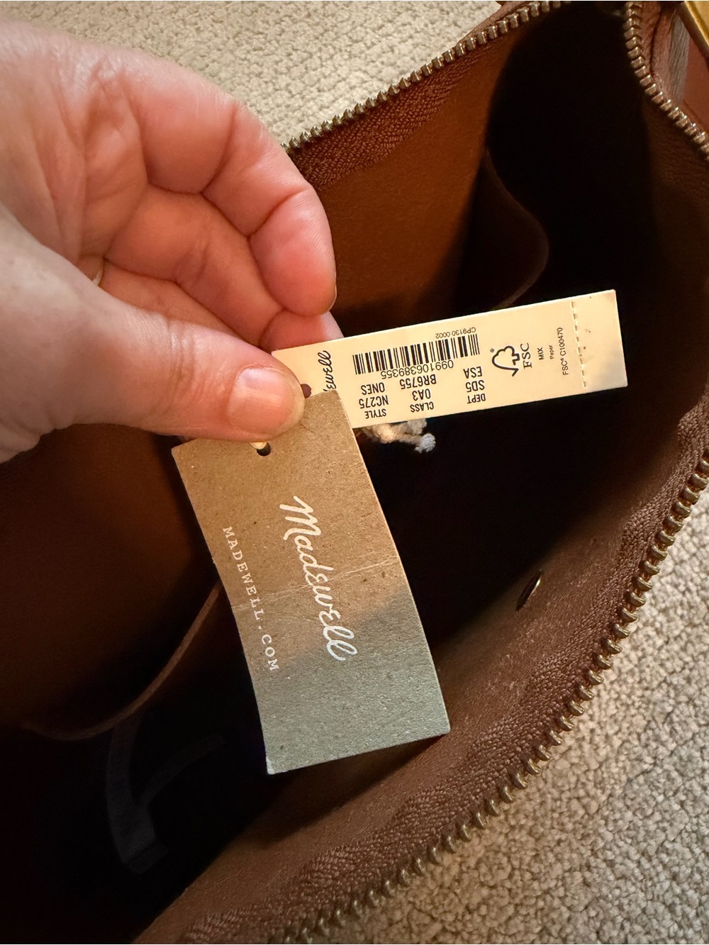 Madewell The Transport Shoulder Crossbody Bag - English Saddle - Picture 9 of 9